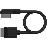 Corsair iCUE LINK slankt kabel, 200mm, 90° vinklet Sort