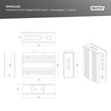 Digitus 4-port Gigabit PoE industriel, unmanaged, Switch 