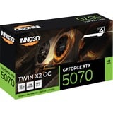 INNO3D GeForce RTX 5070 TWIN X2 OC, Grafikkort Sort