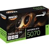 INNO3D I3D 12GB D7 RTX 5070 TWIN X2 OC, Grafikkort Sort