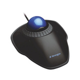 Kensington Orbit kabelforbundet trackball med rullering Sort/Blå, Ambidextrous, Optisk, Sort