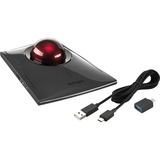 Kensington SlimBlade Pro, Trackball Sort/mørk rød