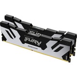 Kingston FURY FURY 64 GB 6400 MT/s DDR5 CL32 DIMM (sæt med 2) Renegade, sølv XMP, Hukommelse Sort, sølv XMP, 64 GB, 2 x 32 GB, DDR5, 288-pin DIMM