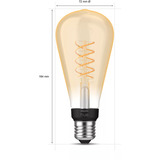 Philips Hue White Filament Lampe E27 Giant Edison ST72 550 lm, LED-lampe 
