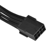 SilverStone 0.25m, 8p/PCI-E 8pin(6+2) 0,25 m, Forlængerledning Sort, 8p/PCI-E 8pin(6+2), 0,25 m, PCI-E (6+2 pin), Hanstik, Hanstik, Lige, Lige