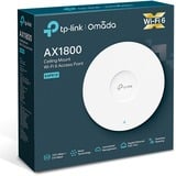 TP-Link EAP610 V2 WLAN adgangspunkt 1800 Mbit/s Hvid Strøm over Ethernet (PoE), Adgangspunktet Hvid, 2.4 GHz, 5 GHz, 1800 Mbit/s, HTTPS, SNMP, SNMPv2, SNMPv3, WPA, WPA2, WPA3, 10,100,1000 Mbit/s