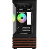 Thermaltake CA-1Z4-00M1WN-WS, Towerkabinet Sort/træ