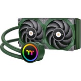 Thermaltake CL-W319-PL12RG-A Computerkølesystem Processor Alt-i-en væskekøler 12 cm Grøn 1 stk, Vandkøling Grøn, Alt-i-en væskekøler, 12 cm, 500 rpm, 2000 rpm, 22,3 dB, Grøn
