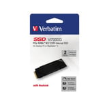 Verbatim Vi7000G 2 TB M.2 PCI Express 4.0 NVMe, Solid state-drev Sort, 2 TB, M.2, 7000 MB/s