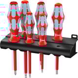 Wera 3165 i/6 Skruetrækkersæt, rustfrit stål + stativ Rød/Blå