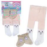 ZAPF Creation BABY born Tights & Socks Sheep 2ass.43cm, Dukke tilbehør BABY born Tights & Socks Sheep 2ass.43cm, Strømpebukser til dukker, 3 År