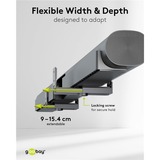 goobay Universal soundbar-vægbeslag, Wall Mount Sort