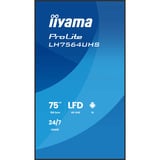 iiyama LH7564UHS-B1AG, Offentlig visning Sort (mat)