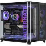 ALTERNATE Gaming-PC • RTX 5080 • AMD Ryzen™ 7 9800X3D • 32 GB RAM, Gaming PC Sort/gennemsigtig