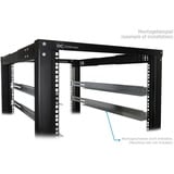 Alphacool ES 19" Open Frame Serverrack, Rack server kabinet Sort
