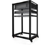 Alphacool ES 19" Open Frame Serverrack, Rack server kabinet Sort