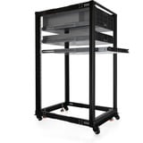 Alphacool ES 19" Open Frame Serverrack, Rack server kabinet Sort