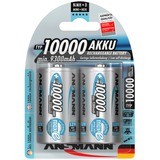 Ansmann 10000 mAh - Mono / D / HR20 Nikkel-Metalhydrid (NiMH), Batteri Sølv, D, Nikkel-Metalhydrid (NiMH), 1,2 V, 10000 mAh, 33 x 61.5