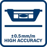 Bosch 1 600 A01 V3Y niveau 0,6 m Sort, Sølv, Vaterpas Tømrerniveau, 0,6 m, Sort, Sølv, 0,5 mm/m, Aluminium, 540 g