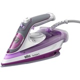 Braun TexStyle 5 SI 5037 VI Dampstrygejern Keramisk strygesål 2700 W Violet Violet/Hvid, Dampstrygejern, Keramisk strygesål, 2 m, 50 g/min, Violet, 200 g/min
