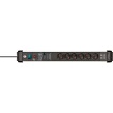 Brennenstuhl Premium-Protect-Line 1391010610, Strømskinne Sort/aluminium
