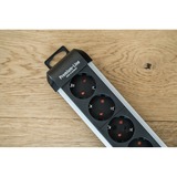 Brennenstuhl Premium-Protect-Line 1391010610, Strømskinne Sort/aluminium