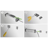 Brennenstuhl Premium-Protect-Line 1391010610, Strømskinne Sort/aluminium