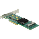 DeLOCK PCI Express x8-kort med 8 SATA-porte og tilslutningskabel, Interface card 