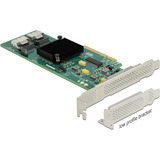 DeLOCK PCI Express x8-kort med 8 SATA-porte og tilslutningskabel, Interface card 