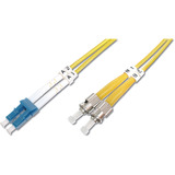 Digitus Fiberpatchkabel, duplex, LC > ST stik, singlemode OS2 Gul