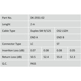 Digitus Fiberpatchkabel, duplex, LC > ST stik, singlemode OS2 Gul