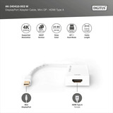 Digitus Mini DisplayPort til HDMI adapter / konverter Hvid