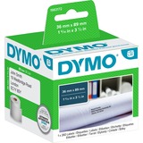 Dymo Original LabelWriter Store adresseetiketter | 36 mm x 89 mm | Rulle med 260 | Sort skrift på hvid | til LabelWriter etiketmaskiner Hvid, Selvklæbende printeretiket, Papir, Permanent, Rektandel, LabelWriter