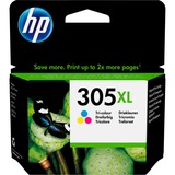 HP Original 305XL-blækpatron med stor kapacitet, trefarvet trefarvet, Højt (XL) udbytte, Farvebaseret blæk, 5 ml, 200 Sider, 1 stk