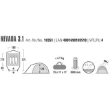 High Peak Nevada 3.1, Telt mørk grøn/grå