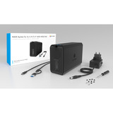 ICY BOX IB-RD3720-CU3, RAID-kabinet Sort