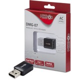 Inter-Tech DMG-07 WLAN / Bluetooth 650 Mbit/s, Wi-Fi-adapter Trådløs, USB, WLAN / Bluetooth, Wi-Fi 5 (802.11ac), 650 Mbit/s, Sort