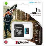 Kingston Canvas Go! Plus 1 TB microSDXC, Hukommelseskort Sort