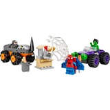 LEGO Marvel Super Heroes Hulk og Rhinos truck-kamp, Bygge legetøj Byggesæt, 4 År, Plast, 110 stk, 330 g