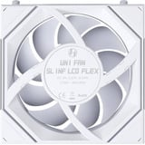 Lian Li UNI FAN SL-INF LCD FLEX 120 Wireless, Sag fan Hvid