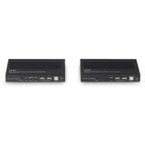 Lindy 100m Cat.6A KVM Extender HDBaseT 3.0, KVM-switchen Sort