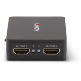 Lindy 38358 video-splitter HDMI 2x HDMI, HDMI splitter Sort, HDMI, 2x HDMI, 3840 x 2160 pixel, Sort, Metal, 60,5 mm