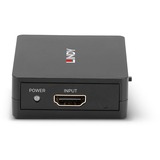 Lindy 38358 video-splitter HDMI 2x HDMI, HDMI splitter Sort, HDMI, 2x HDMI, 3840 x 2160 pixel, Sort, Metal, 60,5 mm