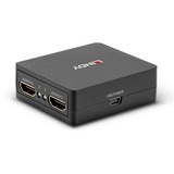 Lindy 38358 video-splitter HDMI 2x HDMI, HDMI splitter Sort, HDMI, 2x HDMI, 3840 x 2160 pixel, Sort, Metal, 60,5 mm