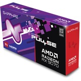 SAPPHIRE Radeon RX 9070 Pulse, Grafikkort Sort