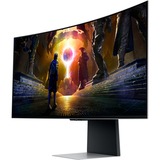 Samsung G85SD computerskærm 86,4 cm (34") 3440 x 1440 pixel UltraWide Quad HD OLED Sølv, Gaming Skærm Sølv, 86,4 cm (34"), 3440 x 1440 pixel, UltraWide Quad HD, OLED, 0,03 ms, Sølv