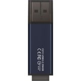 Team Group C211 USB-nøgle 128 GB USB Type-A 3.2 Gen 1 (3.1 Gen 1) Blå, USB-stik dark blue grey, 128 GB, USB Type-A, 3.2 Gen 1 (3.1 Gen 1), Hætte, 8 g, Blå