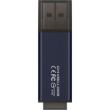 Team Group C211 USB-nøgle 128 GB USB Type-A 3.2 Gen 1 (3.1 Gen 1) Blå, USB-stik dark blue grey, 128 GB, USB Type-A, 3.2 Gen 1 (3.1 Gen 1), Hætte, 8 g, Blå