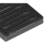 Wera 9823 Skumindsats til Zyklop B 3/8" Bitnuss sæt 1, tom, Depositum Sort/grå