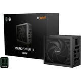 be quiet! Dark Power 14 1000 W - 80 Plus Titanium enhed til strømforsyning 20+4 pin ATX ATX Sort, PC strømforsyning Sort, 1000 W, 100 - 240 V, 1100 W, 50/60 Hz, 10 A, 5 A
